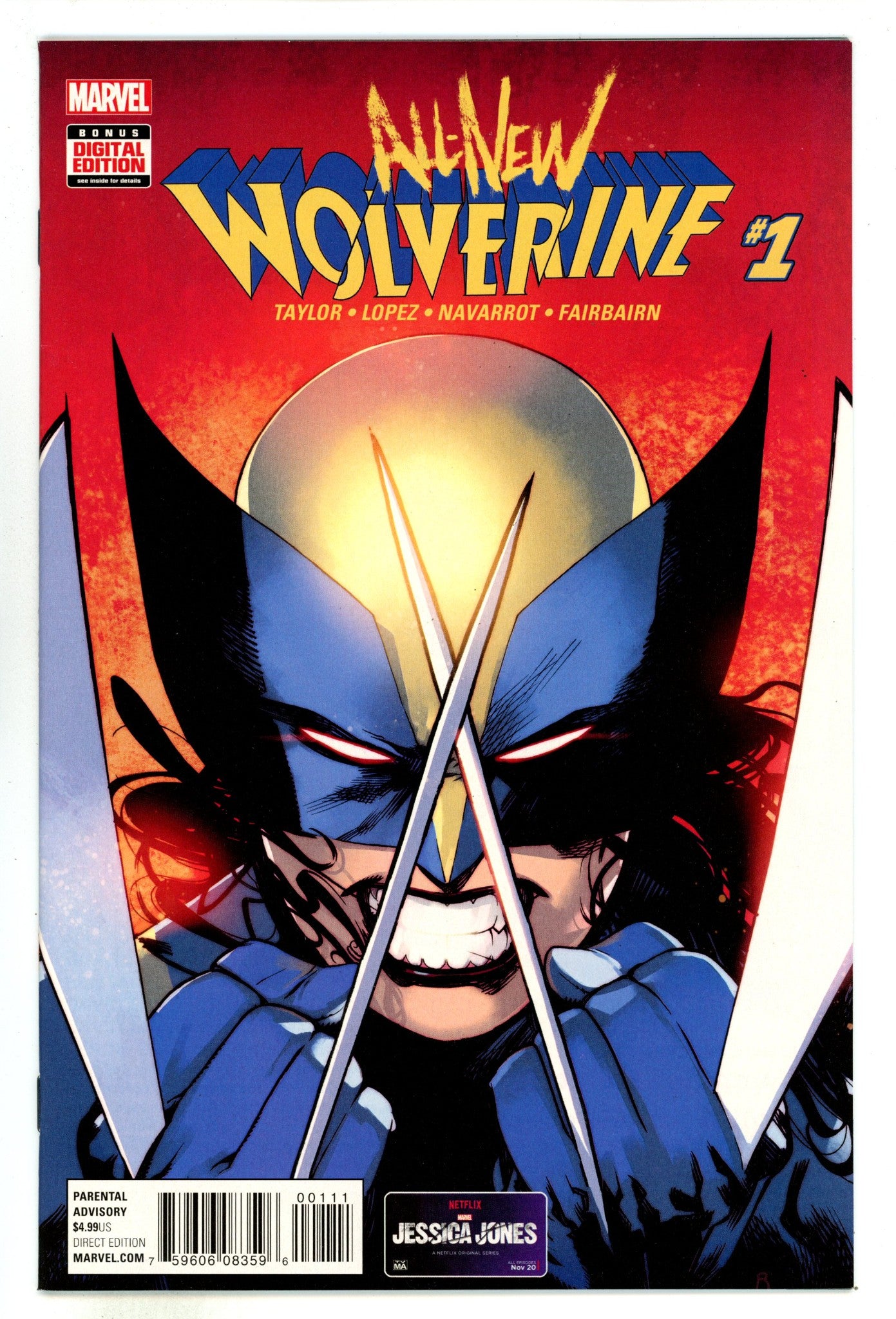 All-New Wolverine 1 VF/NM (9.0) (2016) 