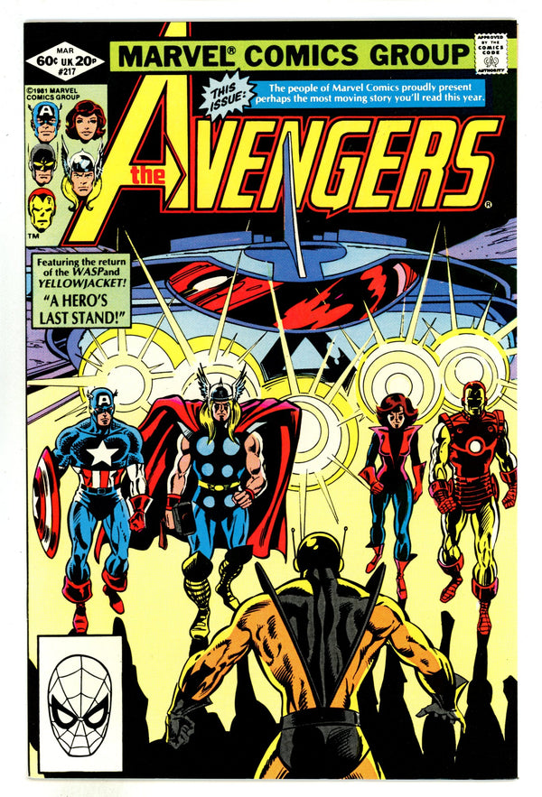 The Avengers Vol 1 217 High Grade (1982)