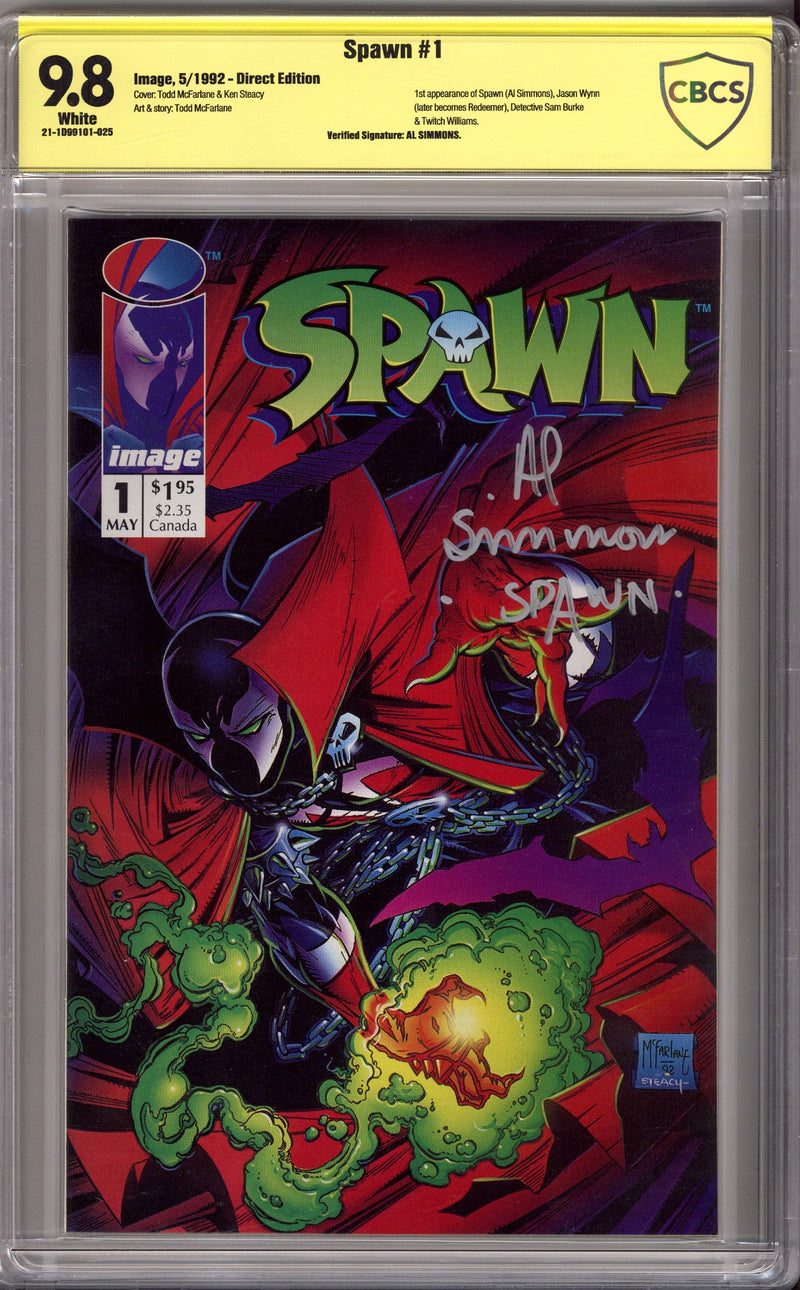 Spawn 1 CBCS 9.8 (NM/M) (1992) Signed x1 Cover Al Simmons 