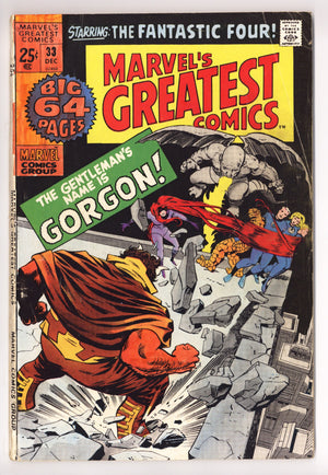 Marvel's Greatest Comics 33 Very Low Grade (1971)