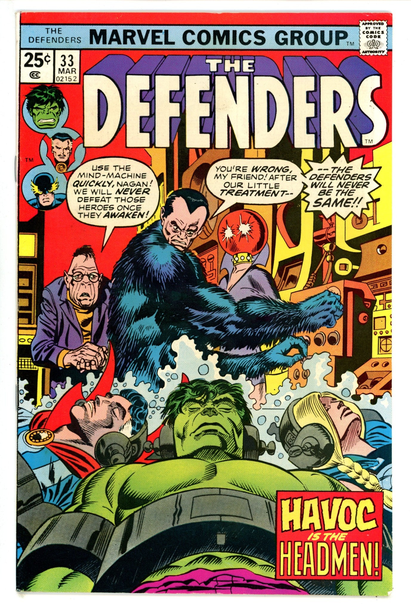 The Defenders Vol 1 33 FN/VF (1976)