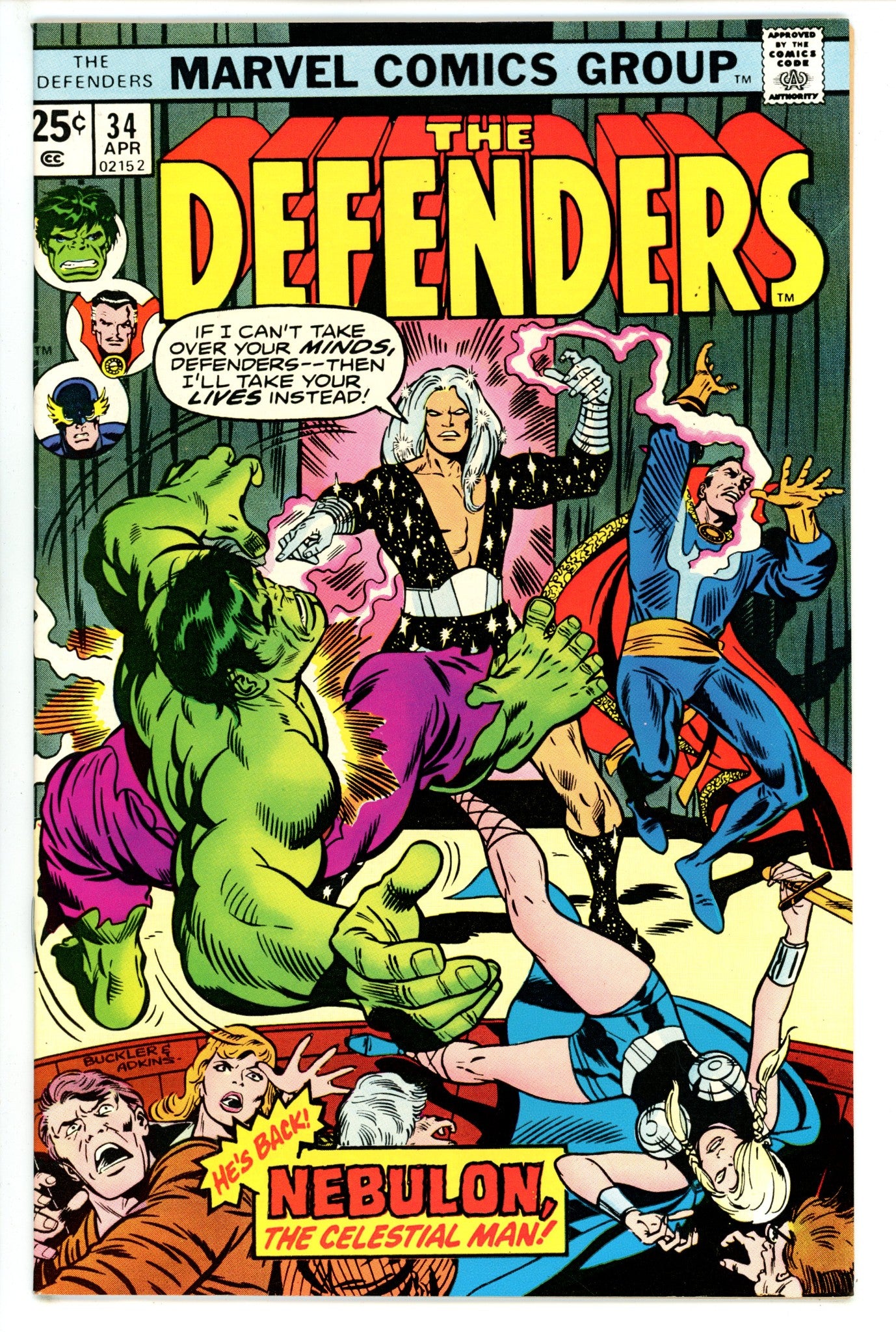The Defenders Vol 1 34 VF (1976)