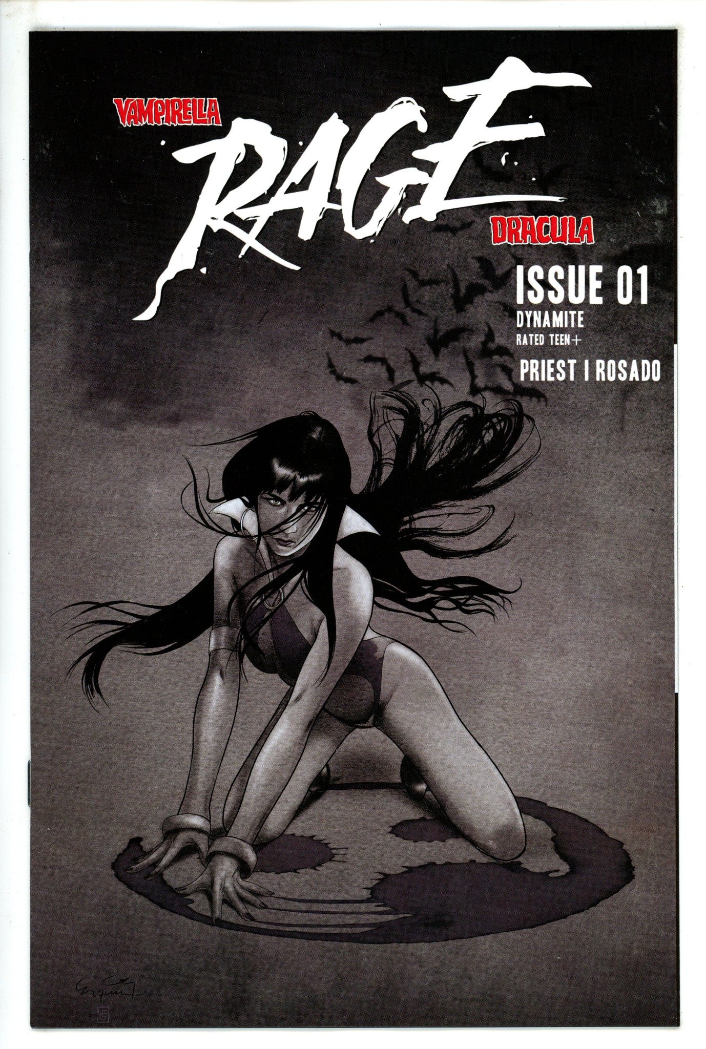 Vampirella Dracula Rage 1 Gunduz B&W Incentive Variant (2023)
