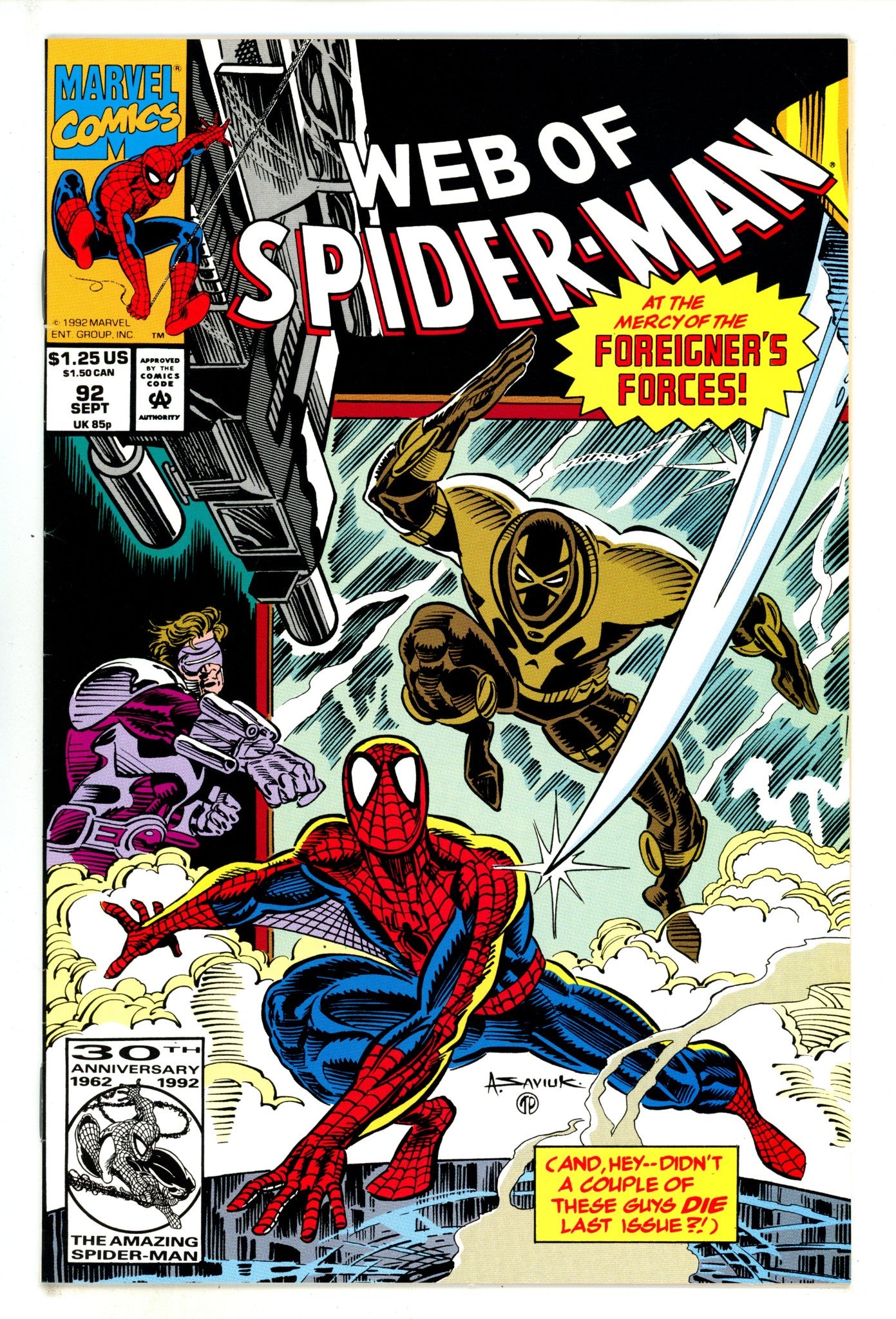 Web of Spider-Man Vol 1 92 Mid Grade (1992) 