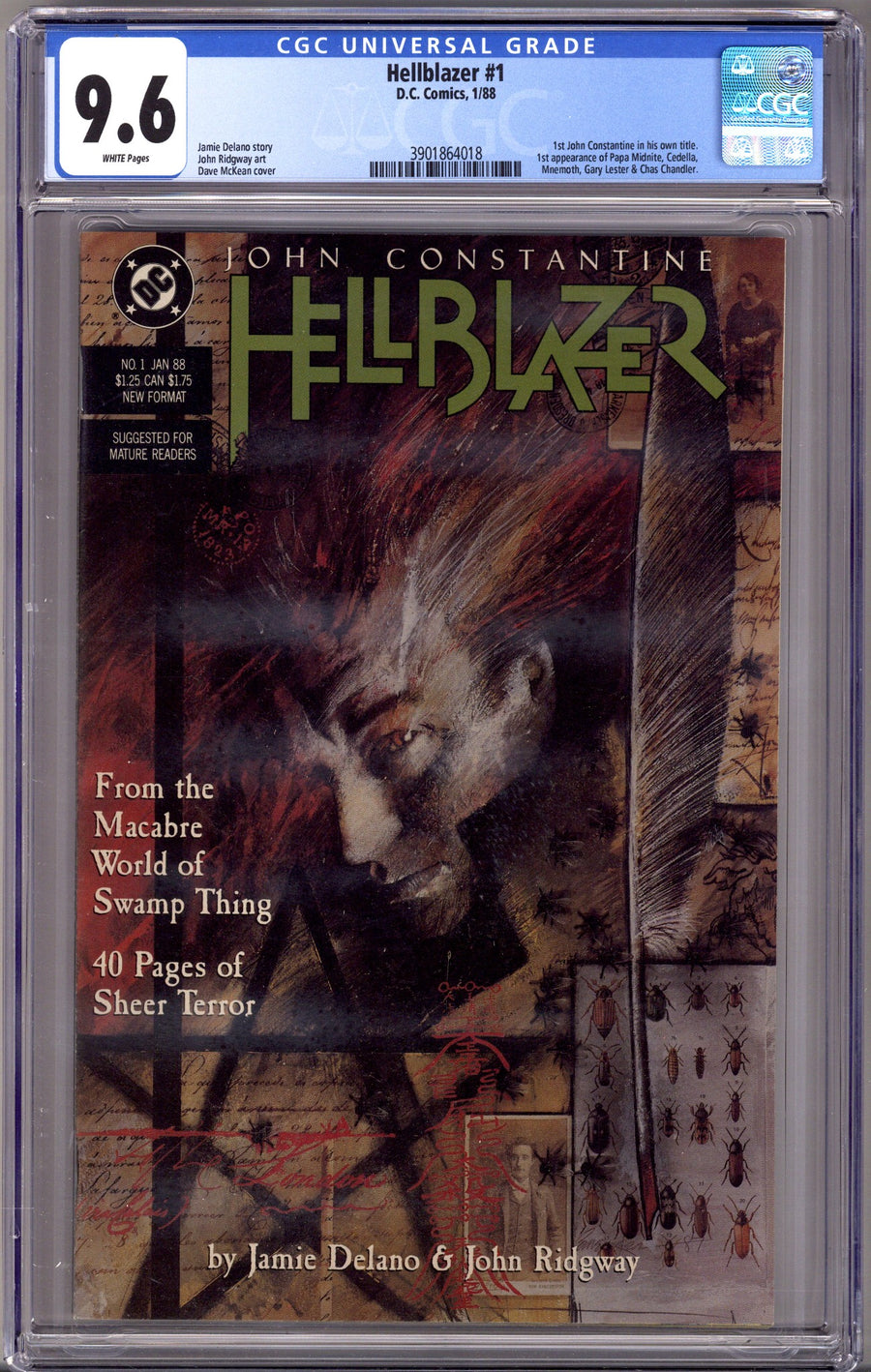 Hellblazer Vol 1 1 CGC 9.6 (NM+)   (1988)        