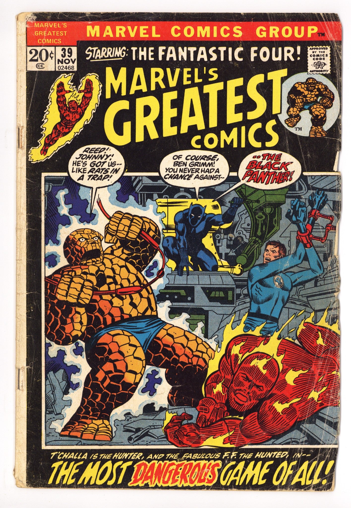 Marvel's Greatest Comics 39 Very Low Grade (1972) 