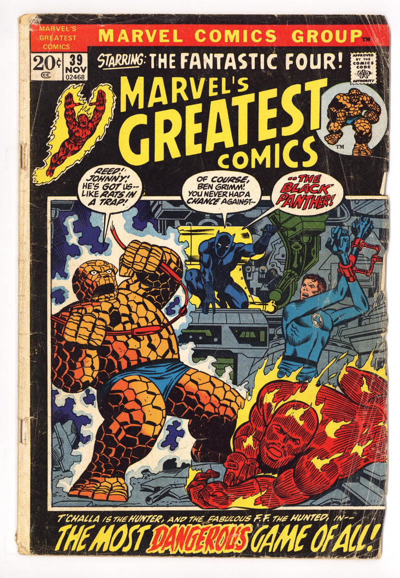 Marvel's Greatest Comics 39 Very Low Grade (1972) 