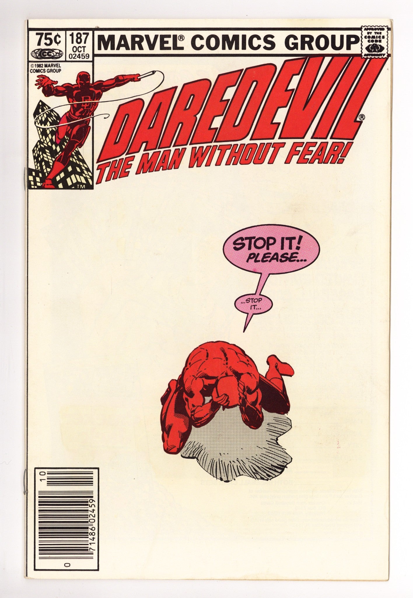 Daredevil Vol 1 187 Low Grade (1982) Canadian Price Variant 