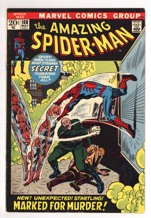 The Amazing Spider-Man Vol 1 108 GD/VG (3.0) Apparent, No Coupon Back Cover (1972)