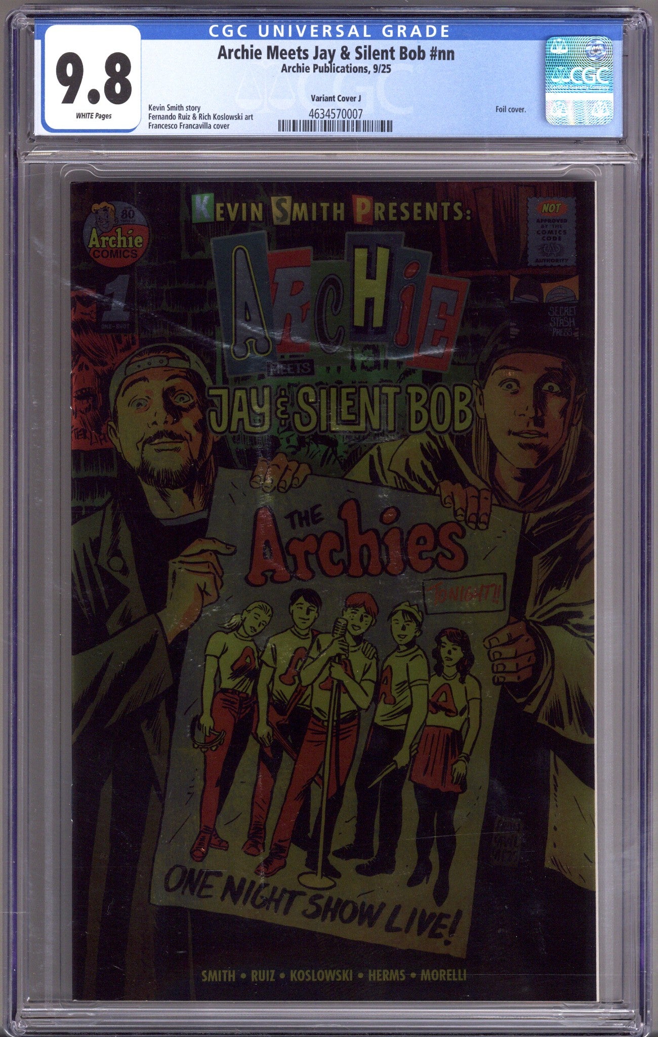 Archie Meets Jay & Silent Bob [nn] CGC 9.8 (NM/M) (2025) Francavilla Foil Variant 