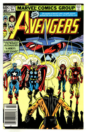 The Avengers Vol 1 217 Mid Grade (1982) Newsstand