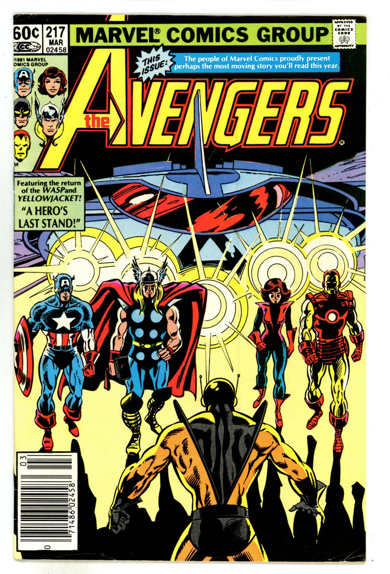 The Avengers Vol 1 217  Mid Grade   (1982)     Newsstand  