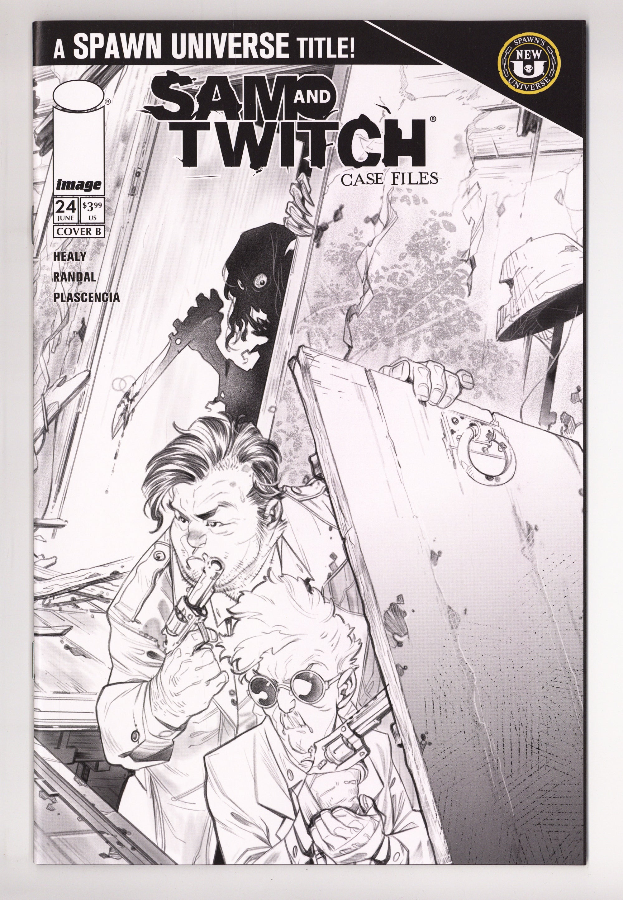 Spawn Sam And Twitch Case Files 24 Guara B&W Variant (2026)