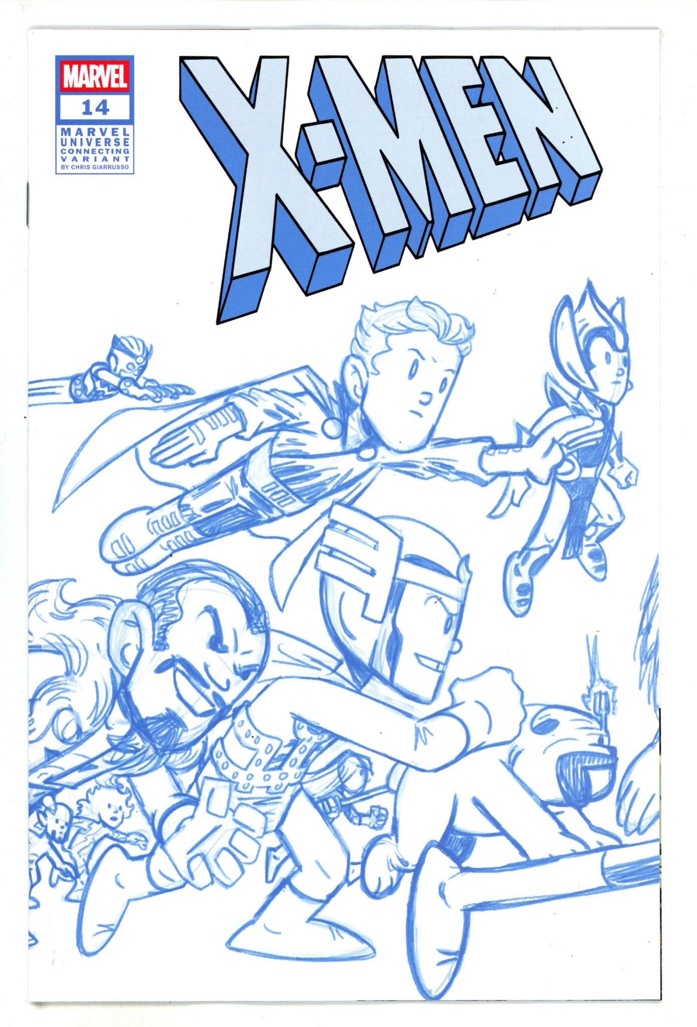 X-Men Vol 6 14 Campana Blue Line Art Wraparound Connecting Incentive Variant NM- (2025)