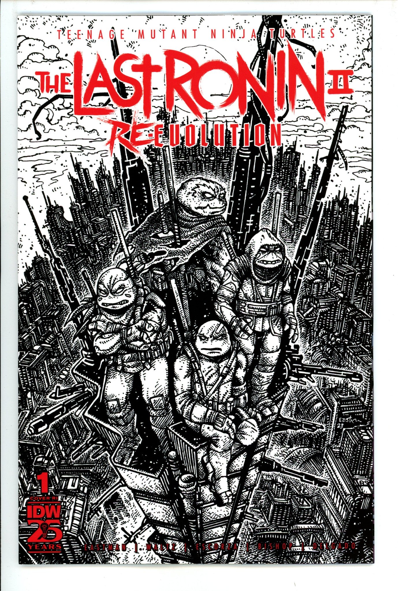 Teenage Mutant Ninja Turtles: The Last Ronin II - Re-Evolution 1 Eastman B&W Incentive Variant NM (2024)