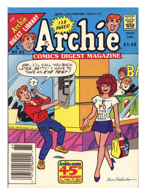 Archie Comics Digest 85 Low Grade (1987) Canadian Price Variant