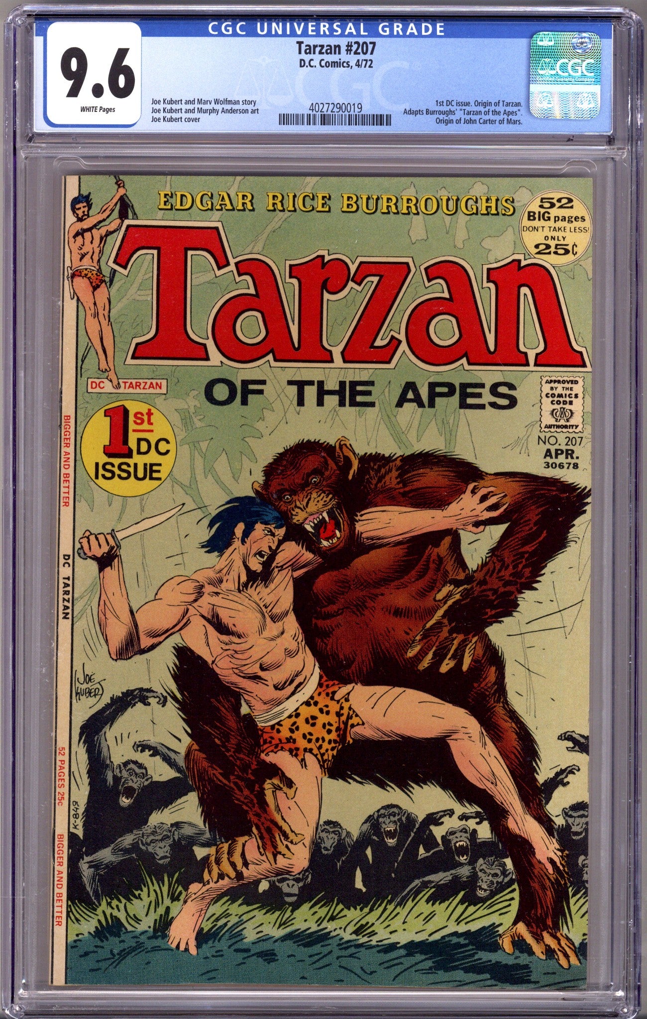 Tarzan 207 CGC 9.6 (NM+) (1972) 