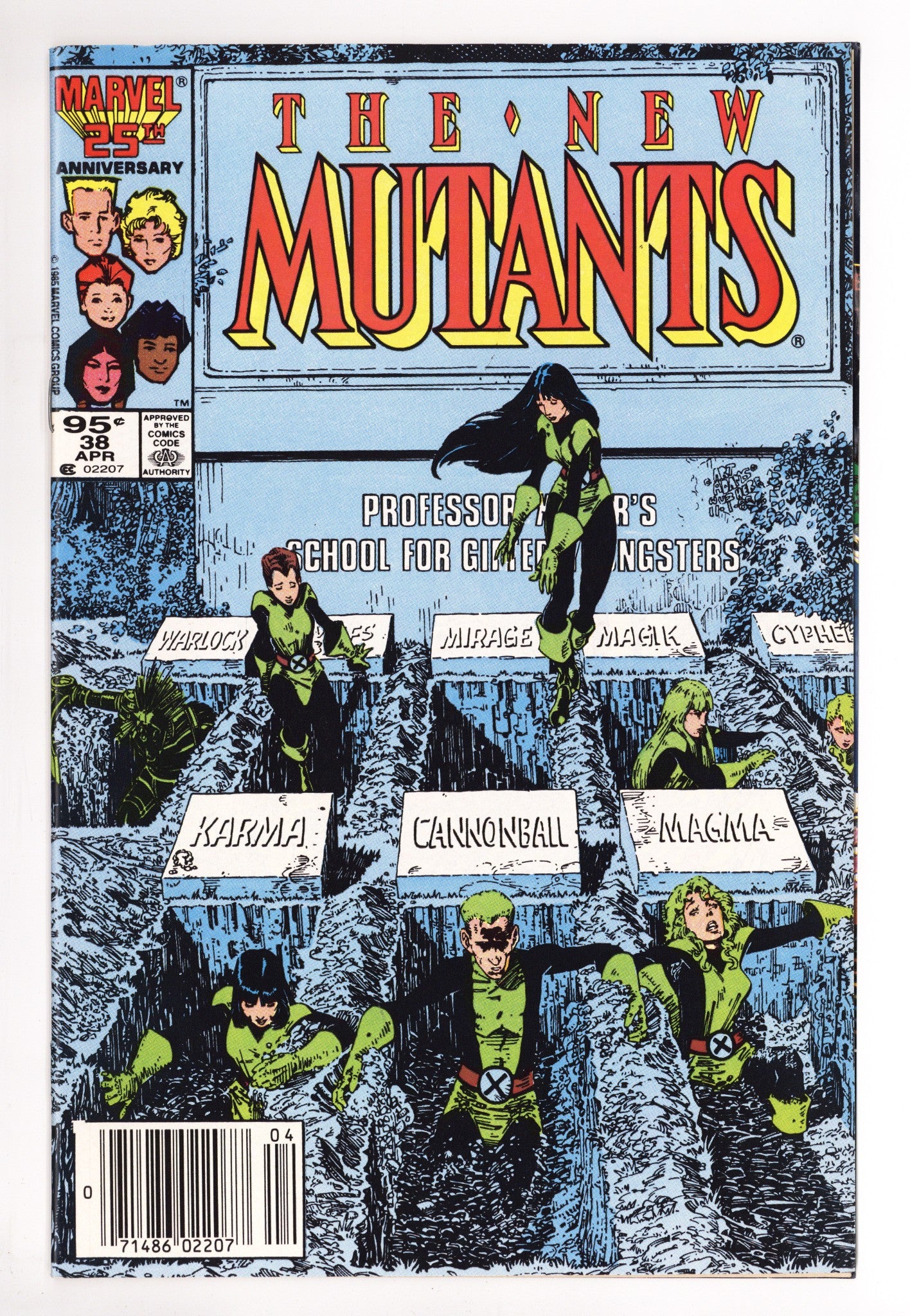The New Mutants Vol 1 38 VF+ (8.5) (1986) Canadian Price Variant 