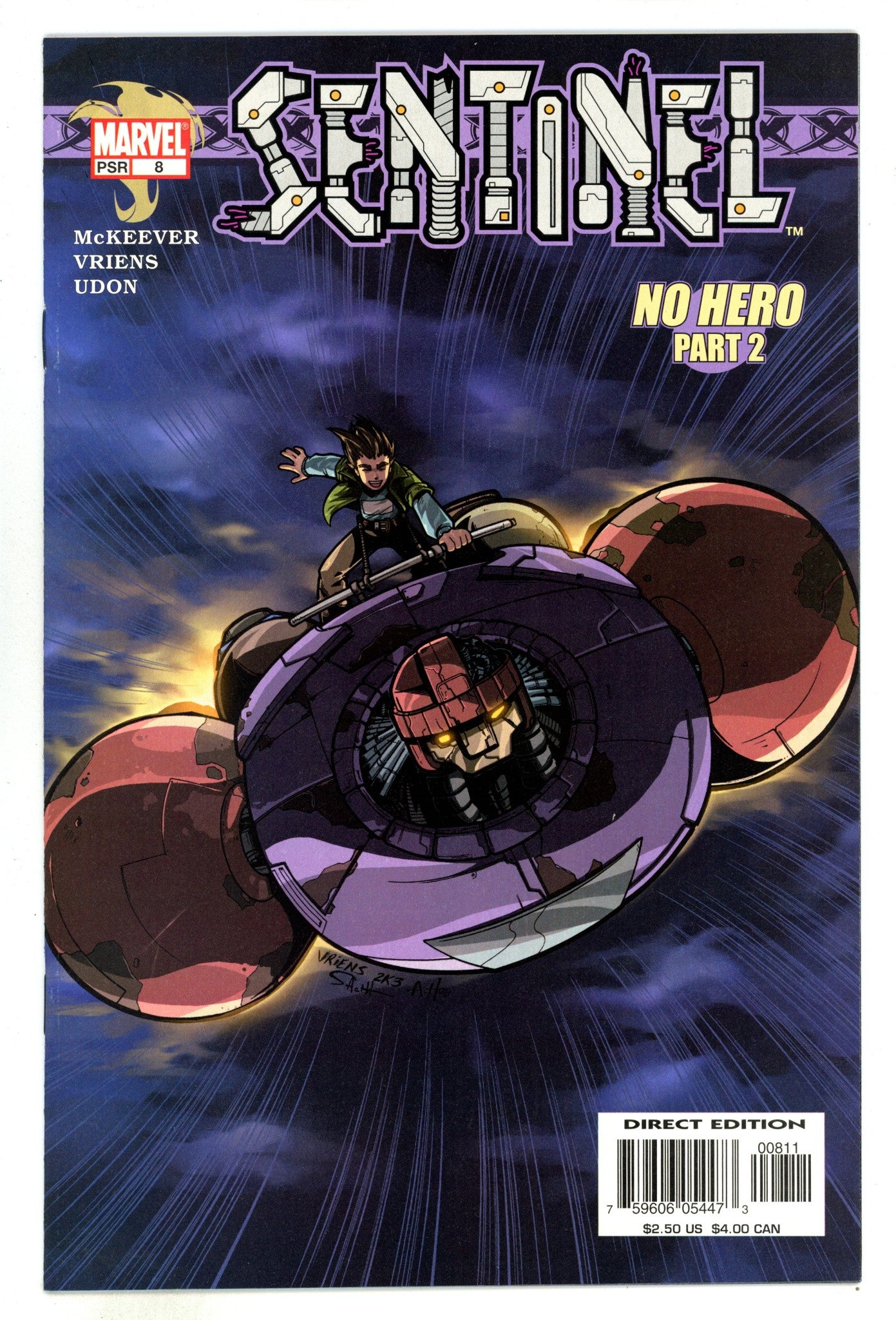 Sentinel Vol 1 8 High Grade (2003) 