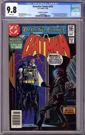 Detective Comics Vol 1 520 Canadian Price Variant CGC 9.8 (1982)