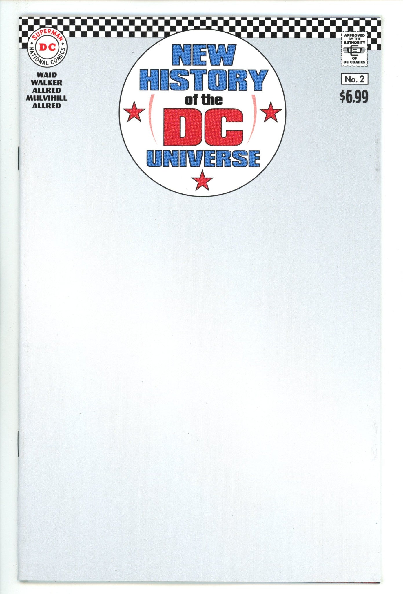New History Of The DC Universe 2 Blank Variant (2025)