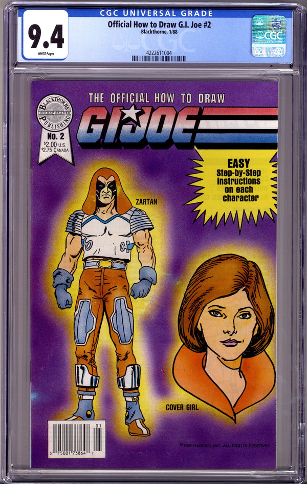Official How to Draw G.I. Joe 2 CGC 9.4 (1988)