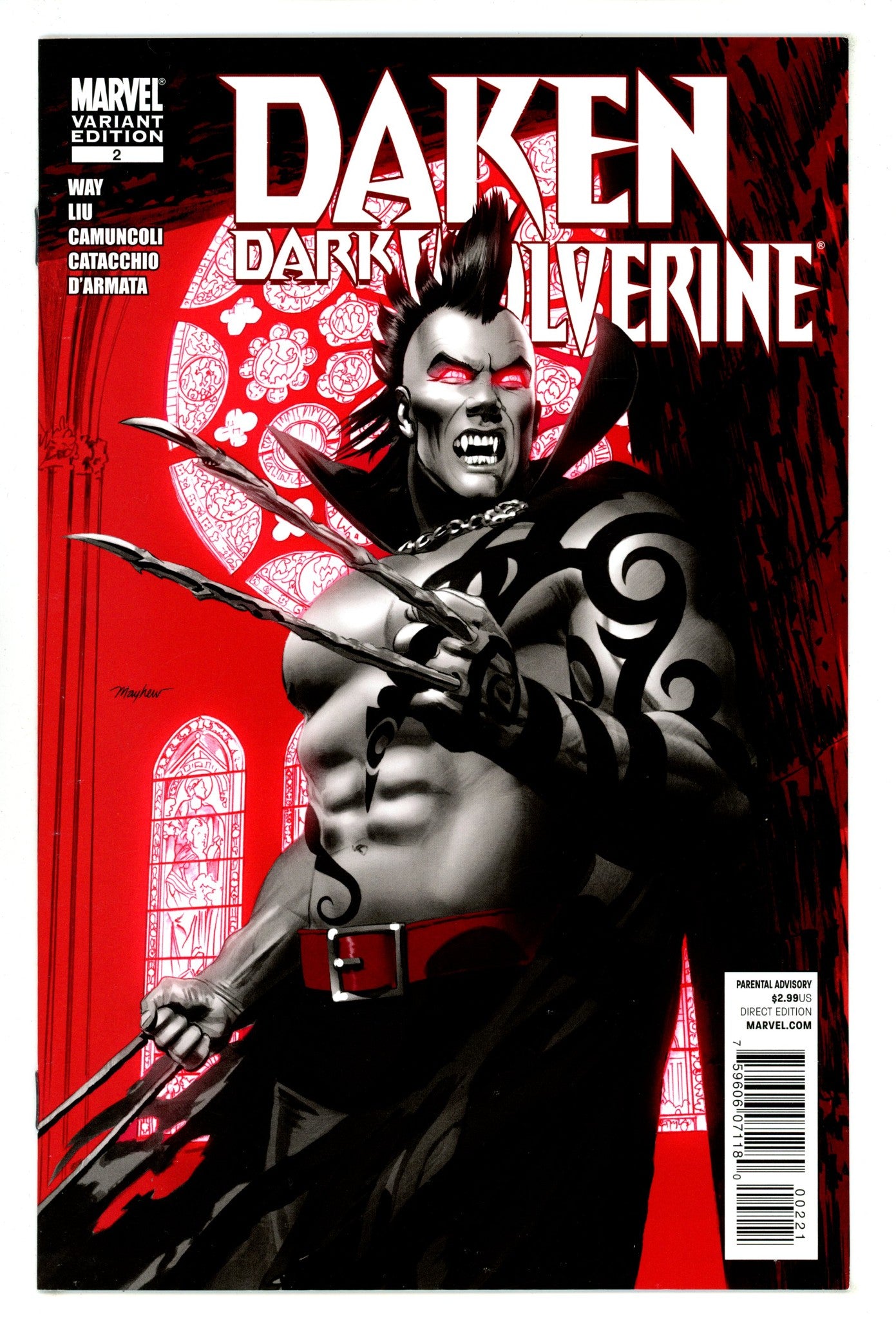 Daken: Dark Wolverine 2 NM- (9.2) (2010) Mayhew Vampire Incentive Variant 