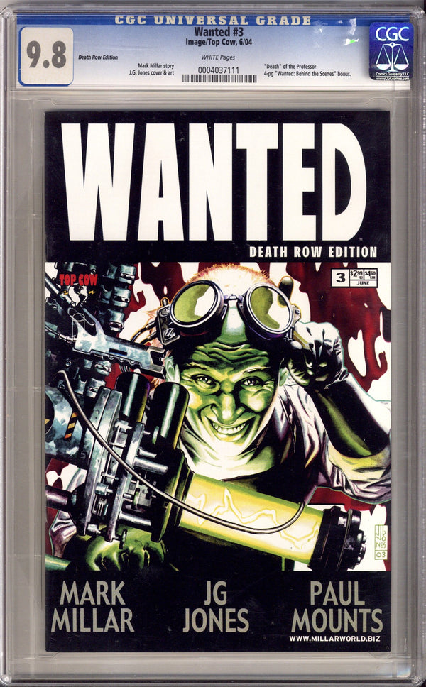 Wanted 3 CGC 9.8 (NM/M) Death Row (2004) Jones Variant