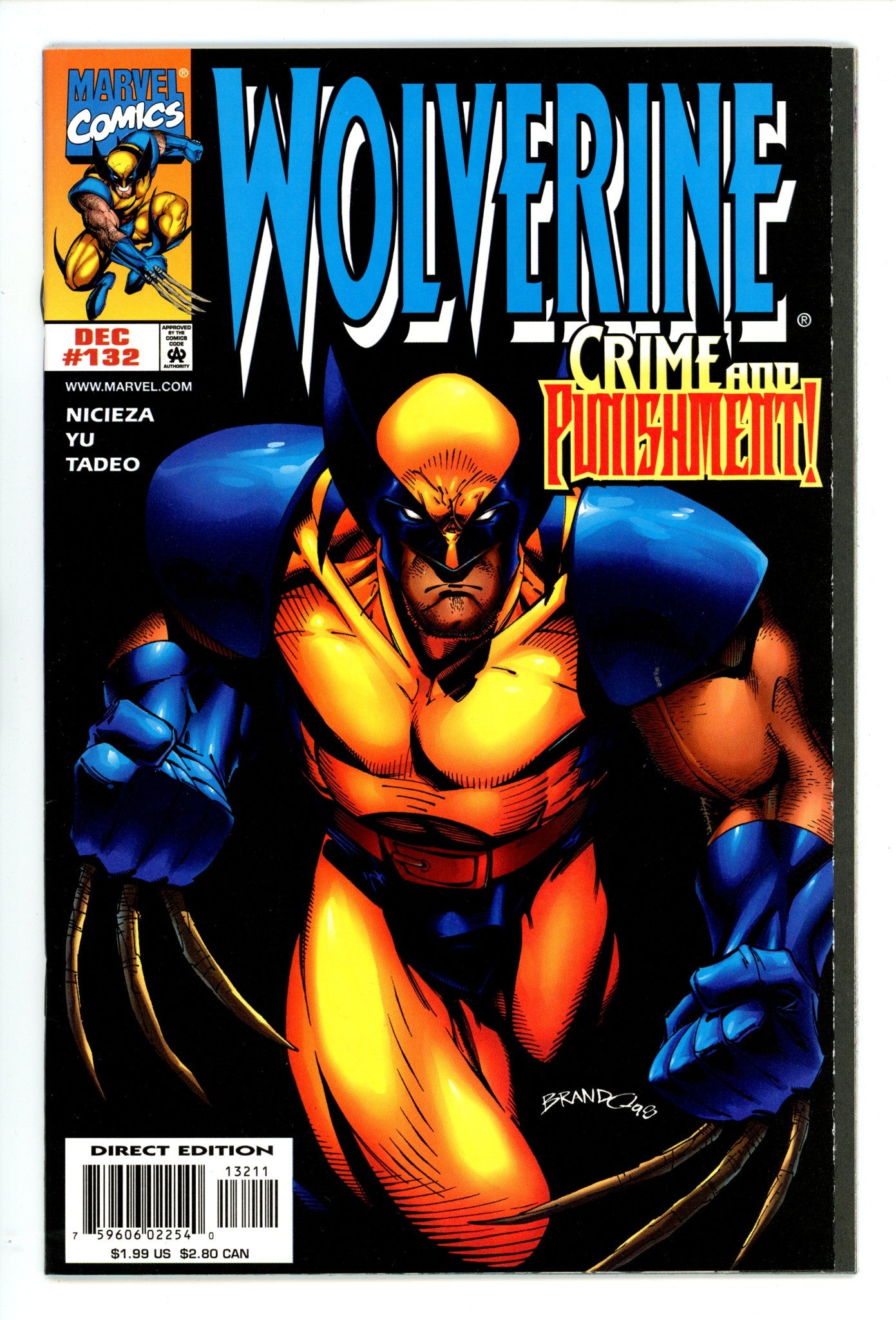 Wolverine Vol 2 132 High Grade (1998) Variant 