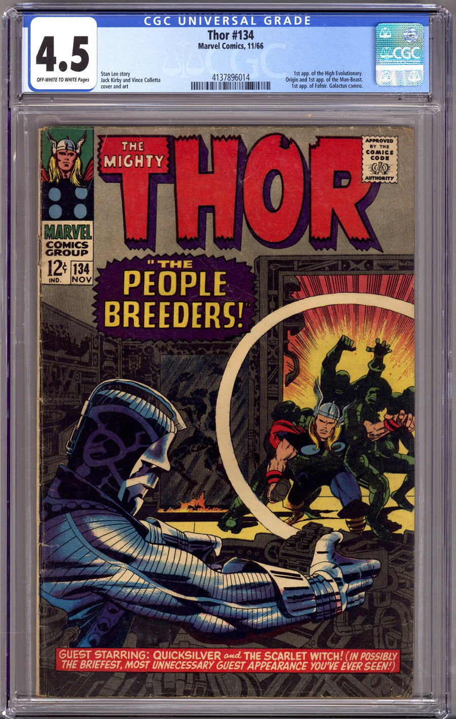 Thor Vol 1 134 CGC 4.5 (VG+) (1966) 
