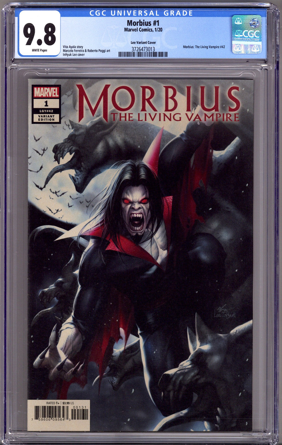 Morbius Vol 3 1 (42) CGC 9.8 (NM/M) (2019) Lee Incentive Variant 