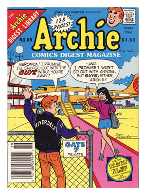 Archie Comics Digest 89 Low Grade (1988) Canadian Price Variant