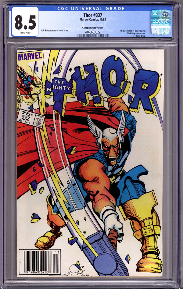 Thor Vol 1 337 CGC 8.5 (VF+) (1983) Canadian Price Variant