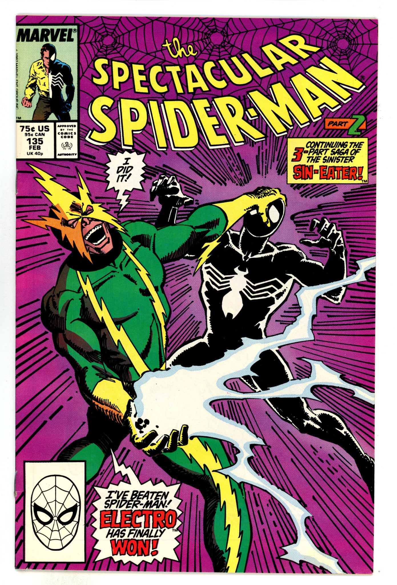 The Spectacular Spider-Man Vol 1 135 Mid Grade (1988) 