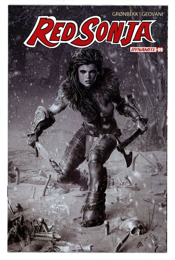 Red Sonja Vol 7 9 Barends B&W Incentive Variant (2024)