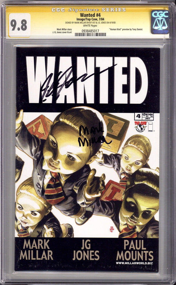 Wanted 4 CGC 9.8 (NM/M) (2004) Signed x2 Cover Mark Miller & J.G. Jones