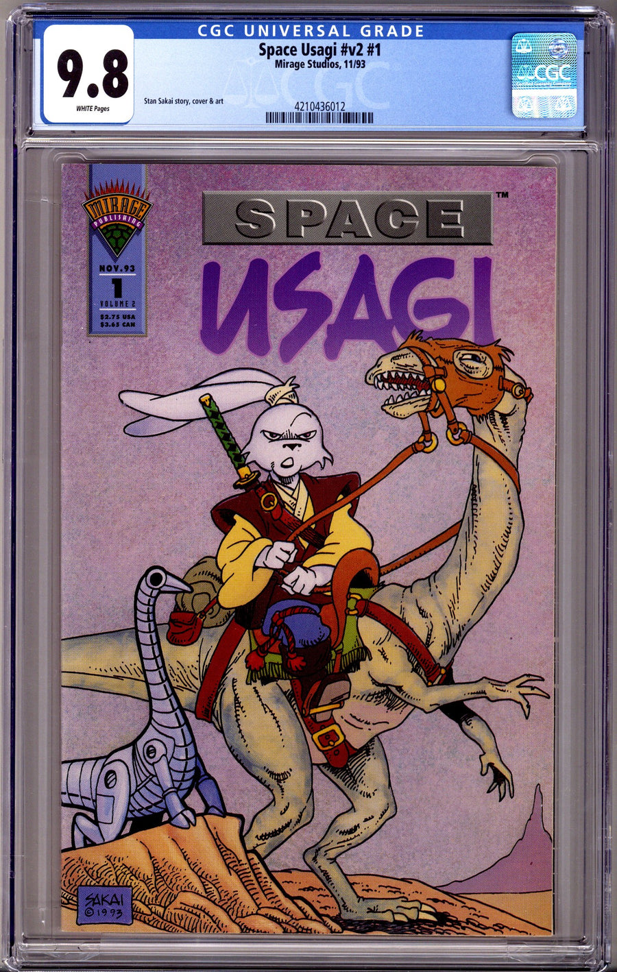 Space Usagi Vol 2 1 CGC 9.8 (1993)