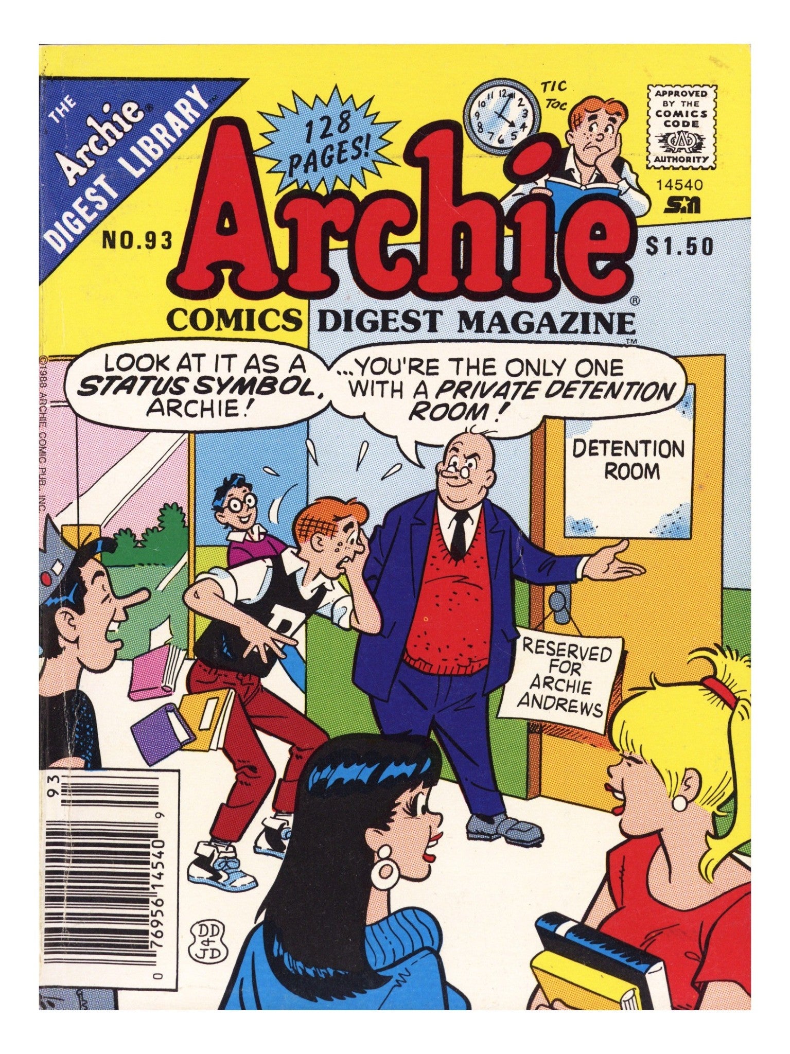 Archie Comics Digest 93 Mid Grade (1988) Canadian Price Variant 