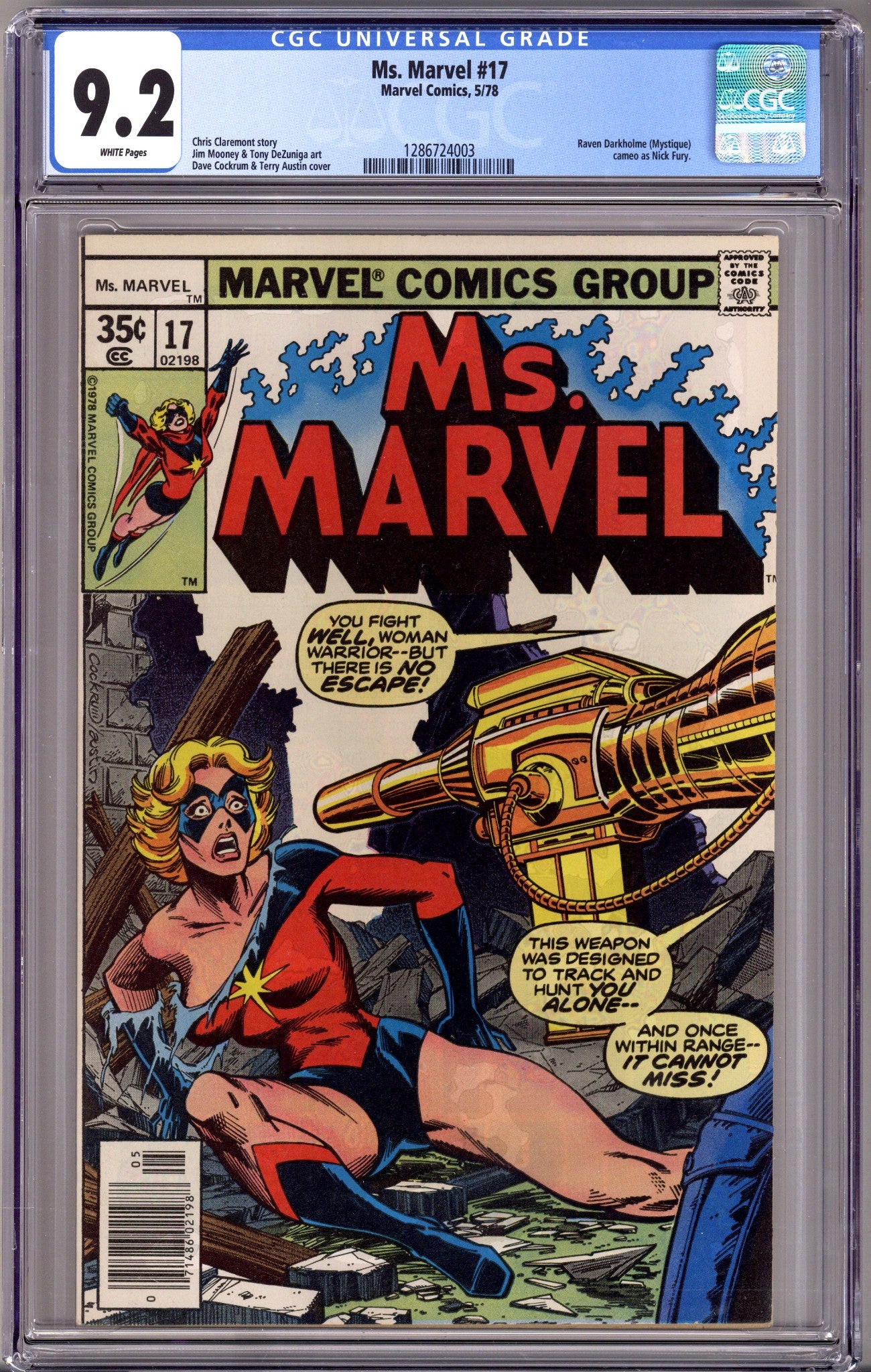 Ms. Marvel Vol 1 17 CGC 9.2 (NM-) (1978) 