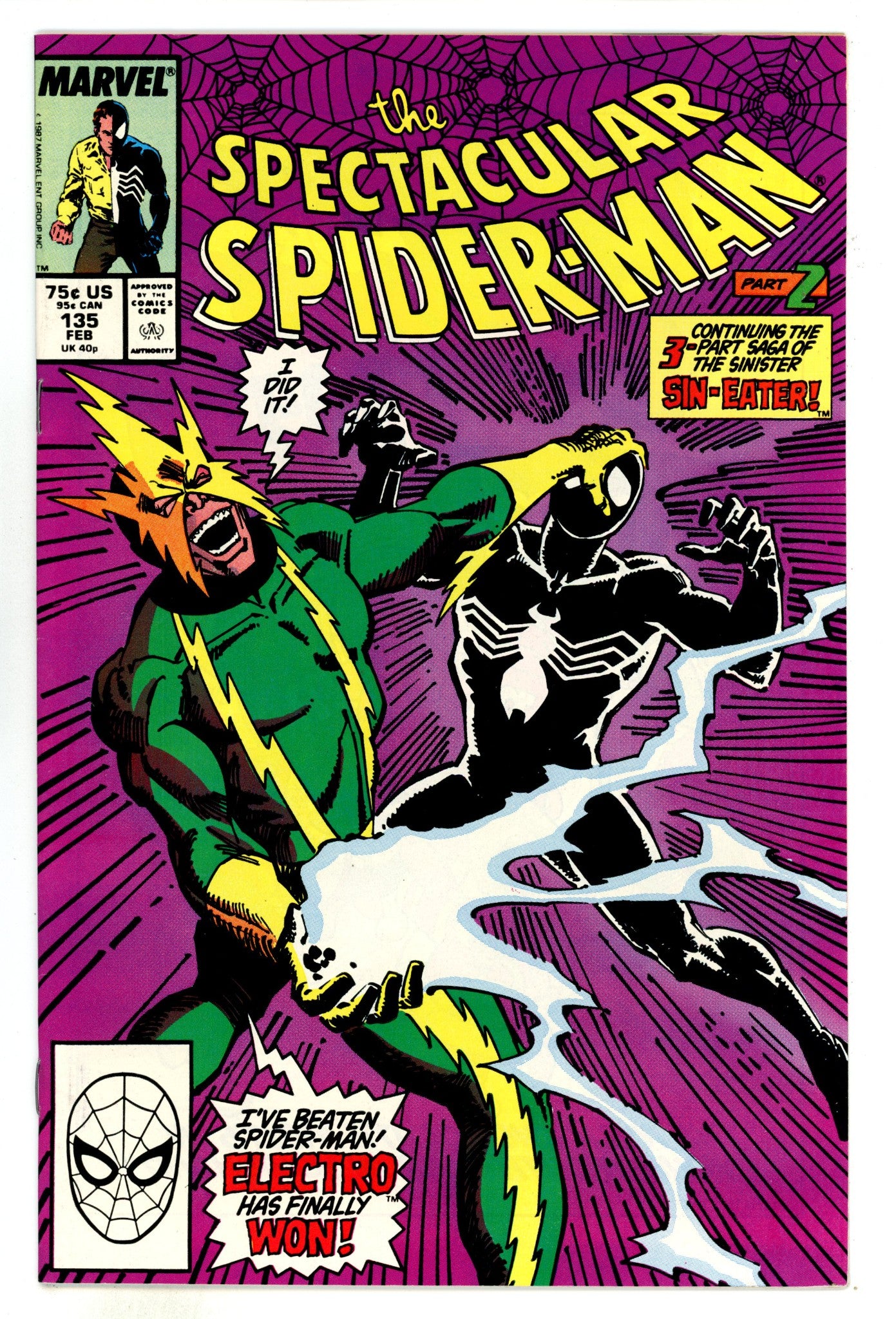 The Spectacular Spider-Man Vol 1 135 High Grade (1988) 