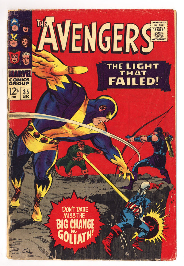 The Avengers Vol 1 35 PR (0.5) Spine Split (1966)