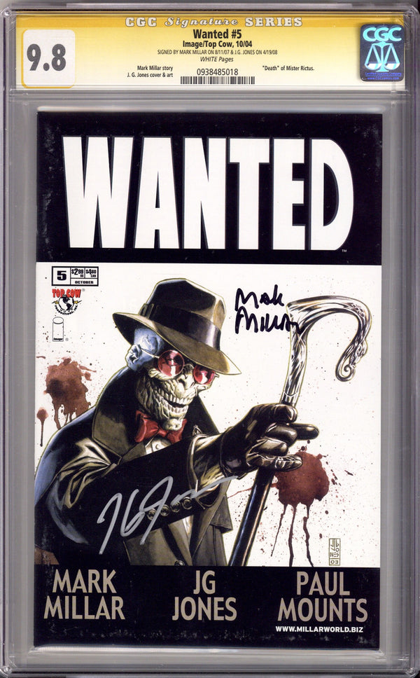 Wanted 5 CGC 9.8 (NM/M) (2004) Signed x2 Cover Mark Miller & J.G. Jones