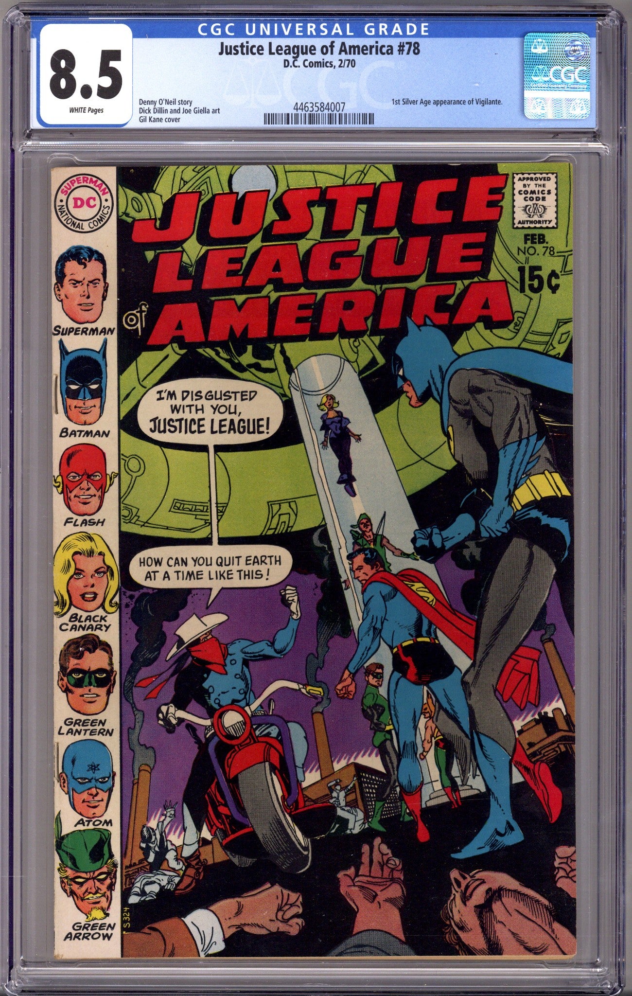 Justice League of America Vol 1 78 CGC 8.5 (VF+) (1970) 