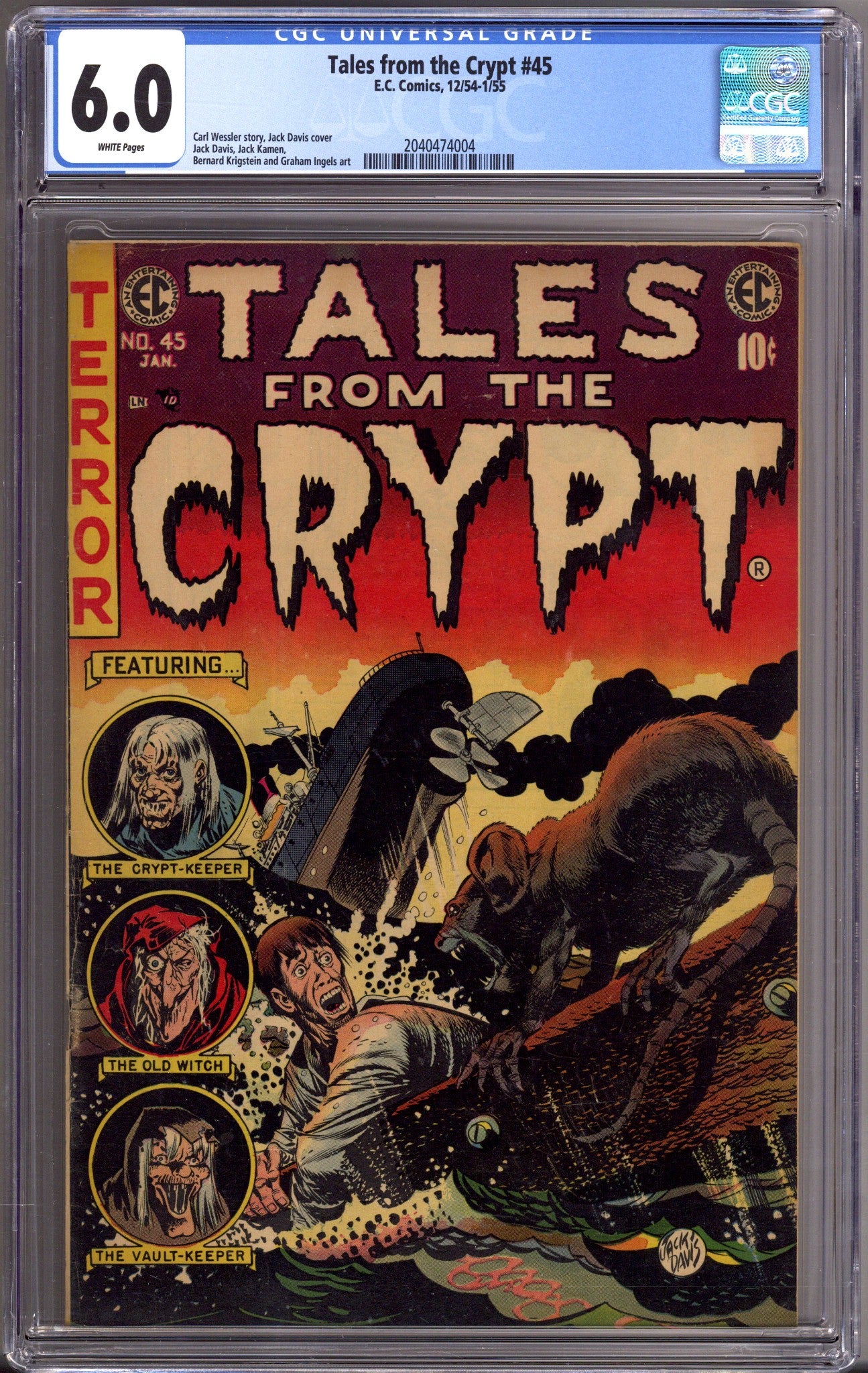 Tales from the Crypt Vol 1 45 CGC 6.0 (FN) (1954) 