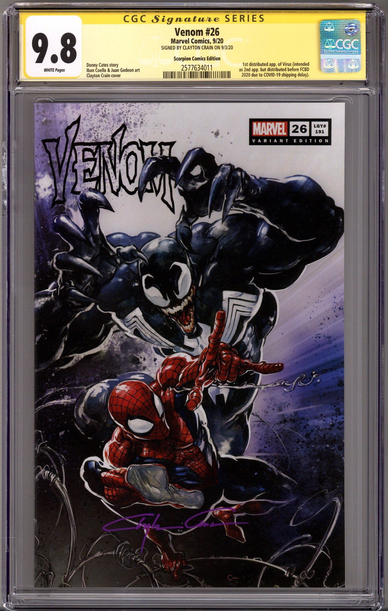 Venom Vol 4 26 (191) CGC 9.8 (NM/M) Cracked Case Marv | CaptCan