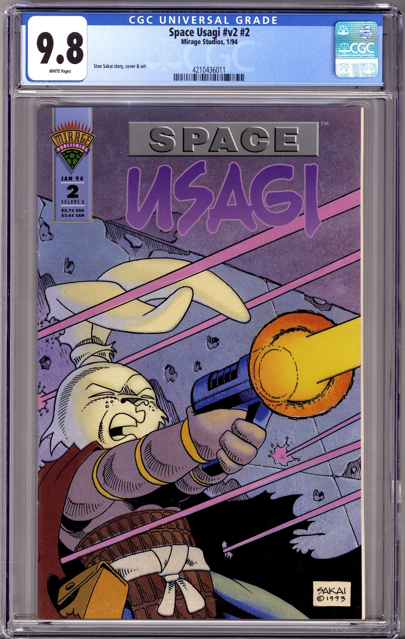 Space Usagi Vol 2 2 CGC 9.8 (1994)