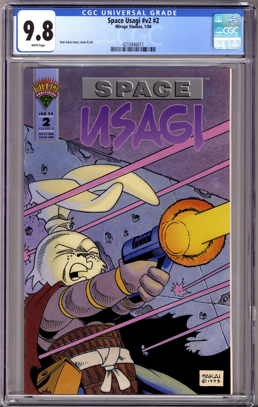Space Usagi Vol 2 2 CGC 9.8 (1994)
