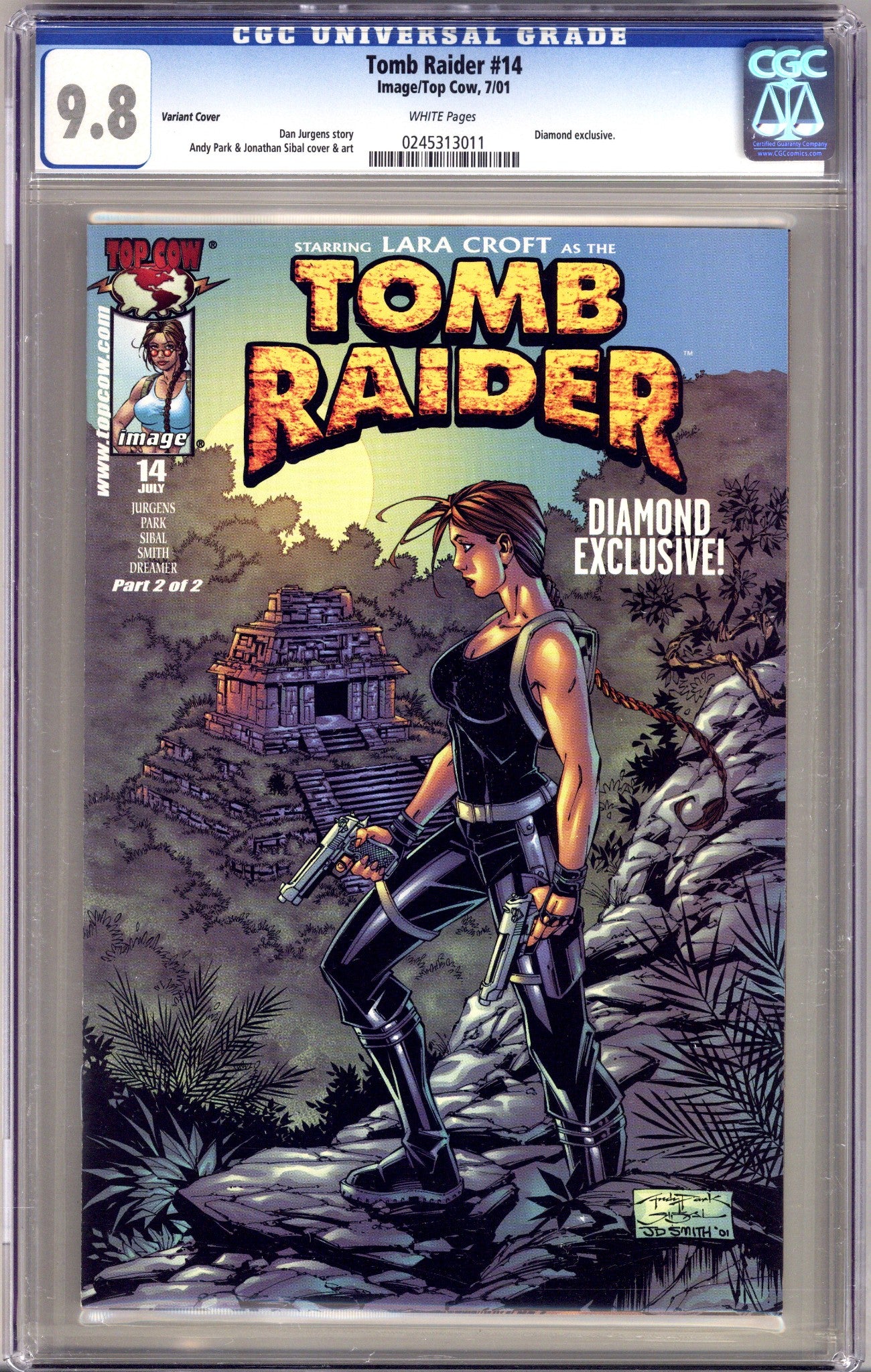 Tomb Raider: The Series Vol 1 14 CGC 9.8 (NM/M) (2001) Park Exclusive Variant 