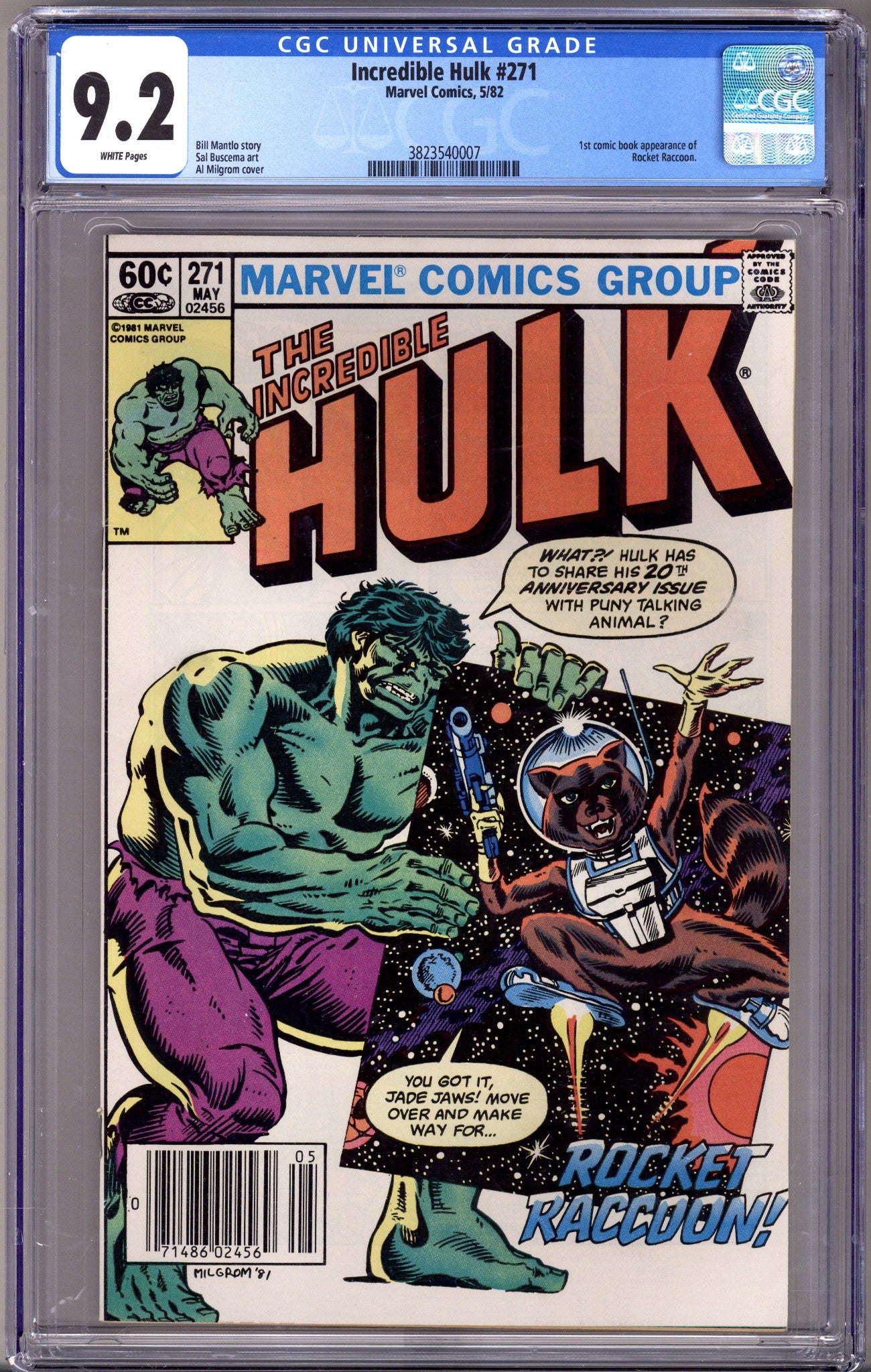 The Incredible Hulk Vol 1 271 CGC 9.2 (NM-)   (1982)     Newsstand  