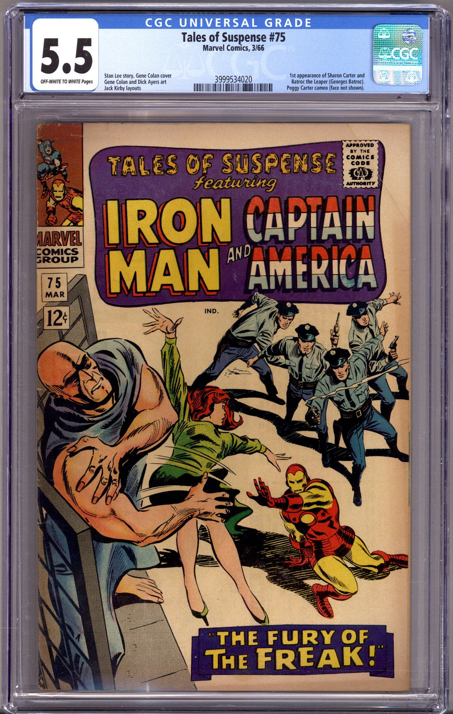 Tales of Suspense Vol 1 75 CGC 5.5 (FN-) (1966) 